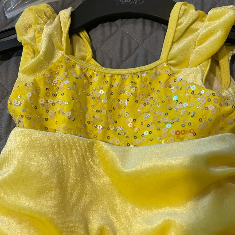 Revolution Sparkling Yellow Kids Dance Costume